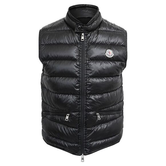Moncler Gui Packable Down Gilet in Black Polyamide